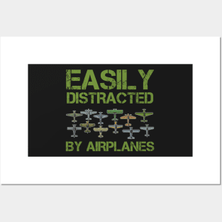 Easily Distracted By Airplanes, Vintage Aircraft Posters and Art